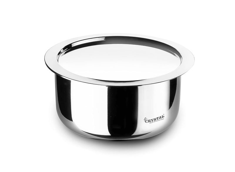Crystal TriPro Triply Stainless Steel Tope with Lid 24 cm Induction Bottom - Image 1