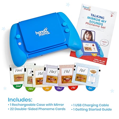 hand2mind Talking Mirror My Sounds Phoneme Set, Letter Sounds Flash Cards, Toddler Speech Therapy Materials, Phonics Manipulatives, Phonemic Awareness, Preschool Learning Activities, Kids Travel Toys - Image 2