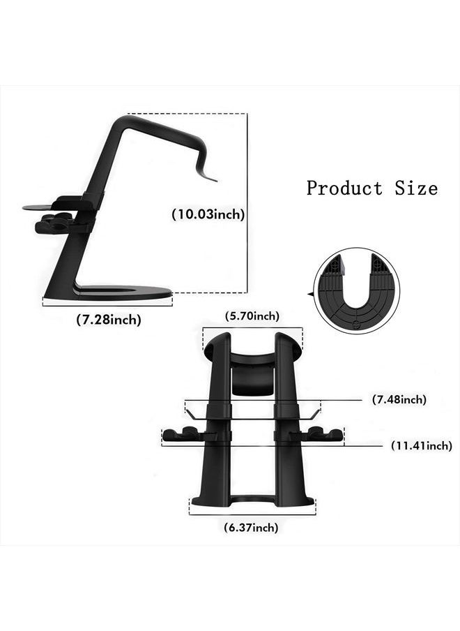 VR Stand, Headset and Controller Holder Display Station for Oculus Quest 2, Quest 1, Rift, Rift S, Valve Index, HP Reverb G2 Headset (Black)