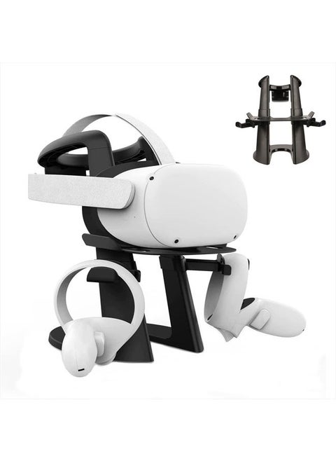 VR Stand, Headset and Controller Holder Display Station for Oculus Quest 2, Quest 1, Rift, Rift S, Valve Index, HP Reverb G2 Headset (Black)