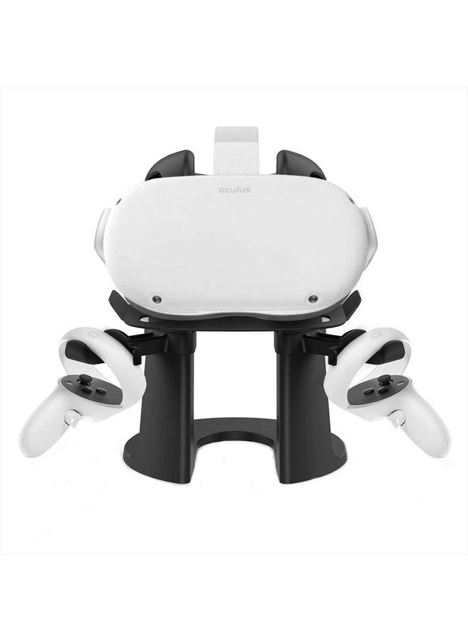 VR Stand, Headset and Controller Holder Display Station for Oculus Quest 2, Quest 1, Rift, Rift S, Valve Index, HP Reverb G2 Headset (Black)