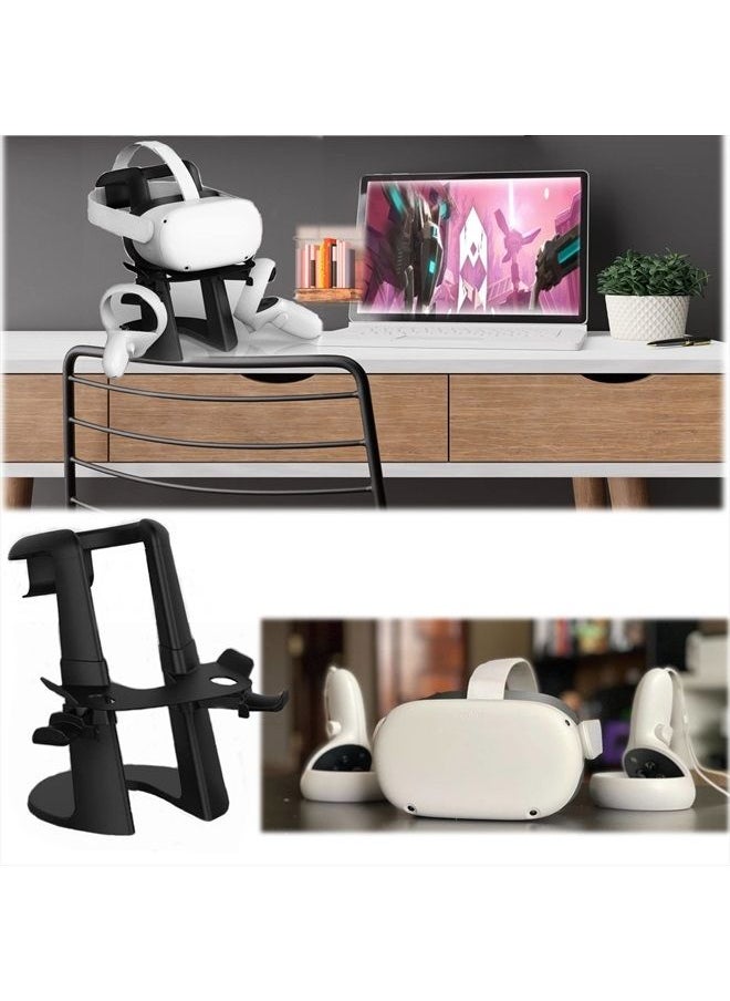 VR Stand, Headset and Controller Holder Display Station for Oculus Quest 2, Quest 1, Rift, Rift S, Valve Index, HP Reverb G2 Headset (Black)