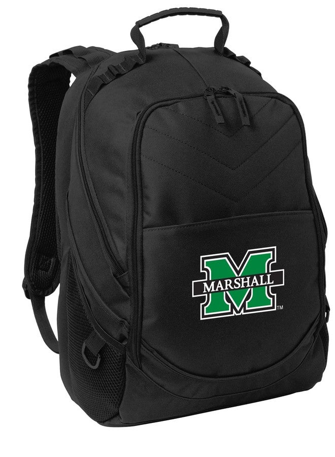 Broad Bay Marshall University Backpack Laptop Computer Bag (Black) - Image 1