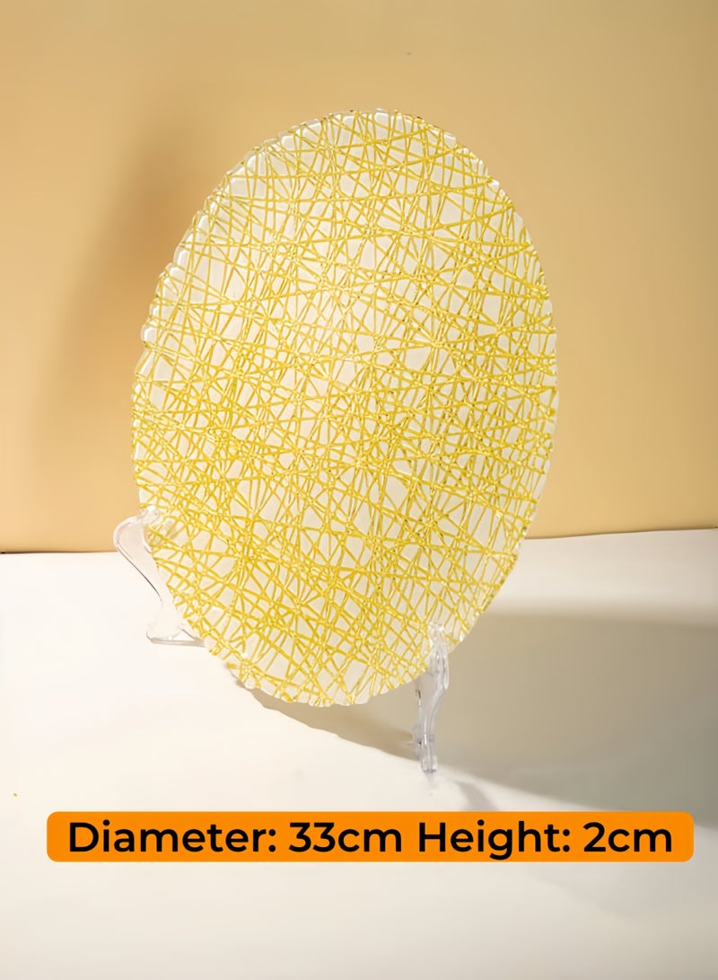 نيهاو مجموعة أطباق زجاجية مكونة من 6 قطع، تتضمن 6 × 13 بوصة، مجموعات أدوات مائدة، صديقة للمجمد/ صديقة للبيئة ودرجة الغذاء مع 3 ألوان، مناسبة للمنزل والحفلات وطبق الحلوى وطبق الفاكهة وطبق العشاء - 33 سم - Image 5