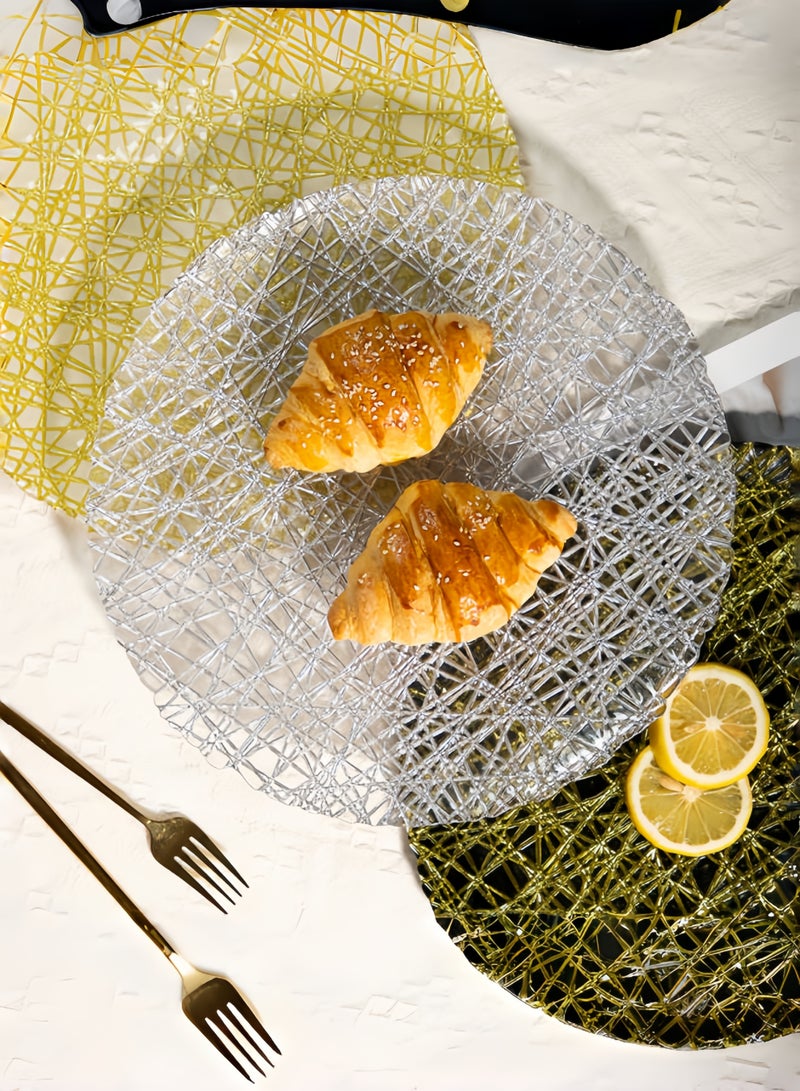 نيهاو مجموعة أطباق زجاجية مكونة من 6 قطع، تتضمن 6 × 13 بوصة، مجموعات أدوات مائدة، صديقة للمجمد/ صديقة للبيئة ودرجة الغذاء مع 3 ألوان، مناسبة للمنزل والحفلات وطبق الحلوى وطبق الفاكهة وطبق العشاء - 33 سم - Image 3