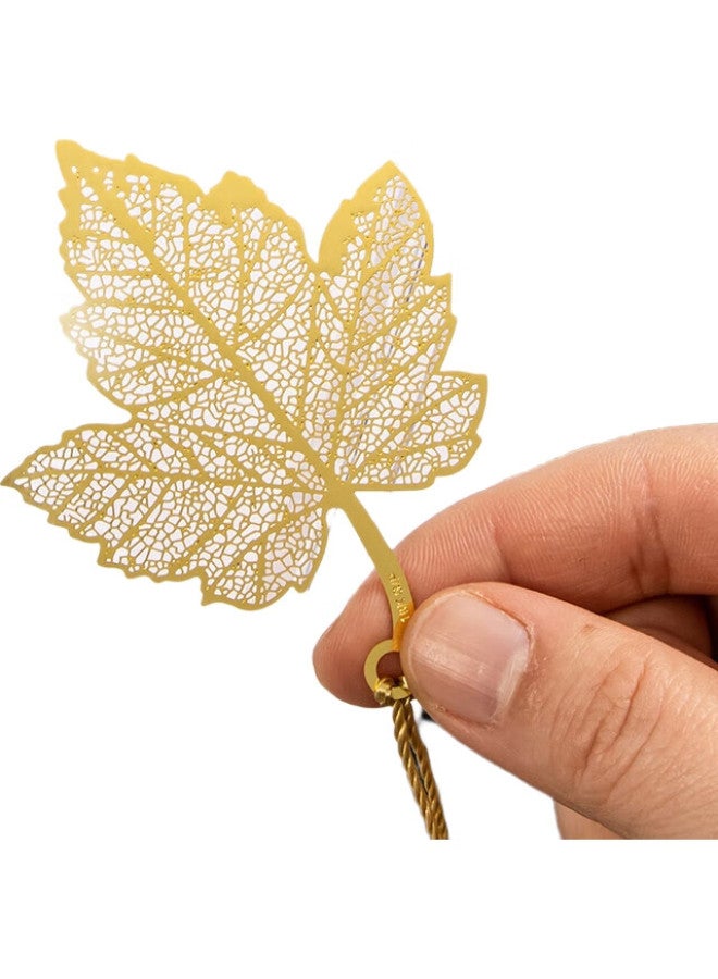 Tianse Huangtong Ye Mai Bookmark, Creative Metal Vintage Style Graduation Commemoration Teacher'S Day Gift, Gift For Male And Female Teachers, Annual Meeting Gift, New Year Gift, Birthday Gift, Ts-5866 Ginkgo Leaf - Image 2