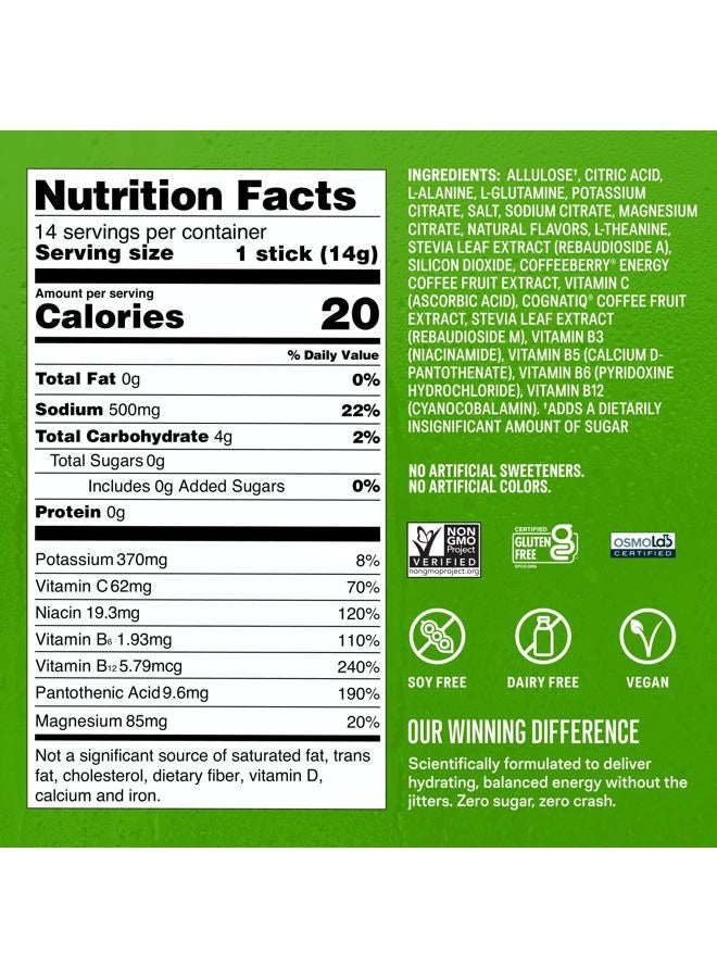 Liquid I.V. ® مضاعف الترطيب خالي من السكر + طاقة - فراولة كيوي | مسحوق مشروب إلكتروليت | 1 عبوة (14 حصة) - Image 5