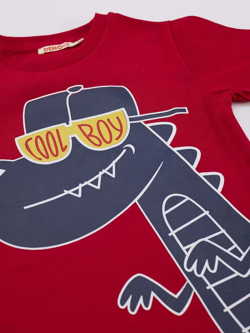 Denokids Cool Dino Boys Shorts Set