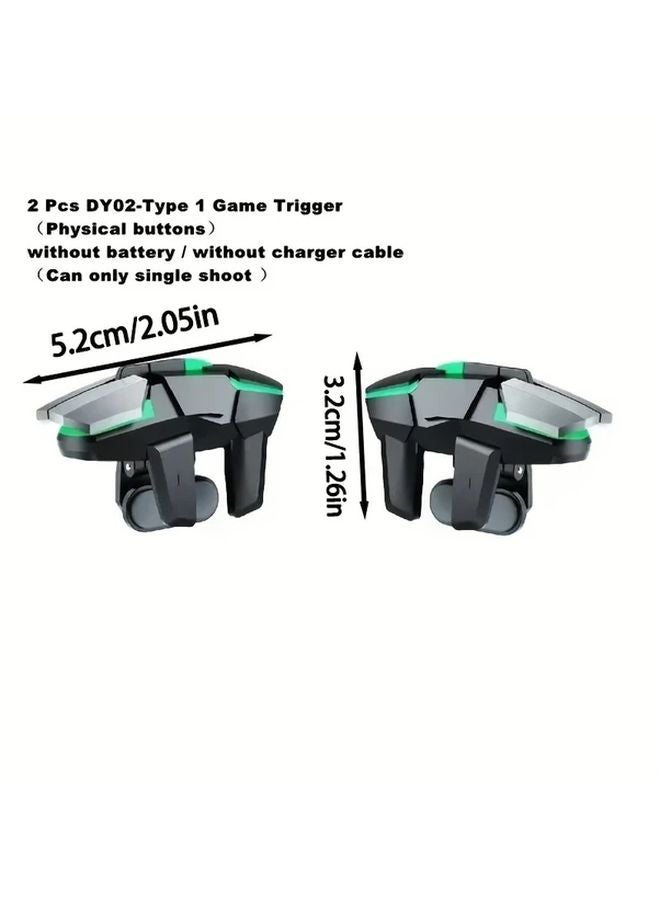 فيزياء 4 زوج غطاء إصبع لعبة جوال مشغل متعدد الأصابع زر مساعد ميكانيكي - Image 3