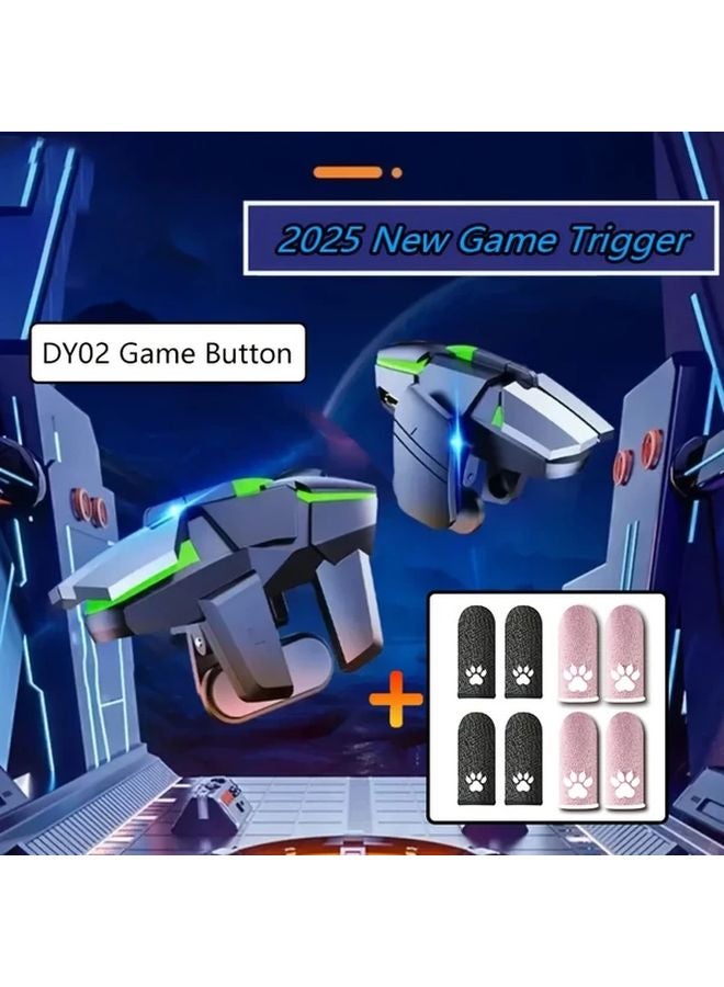 فيزياء 4 زوج غطاء إصبع لعبة جوال مشغل متعدد الأصابع زر مساعد ميكانيكي - Image 1