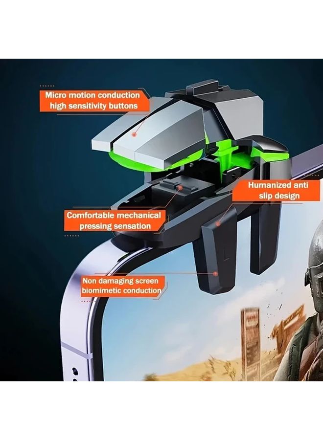 فيزياء 4 زوج غطاء إصبع لعبة جوال مشغل متعدد الأصابع زر مساعد ميكانيكي - Image 4