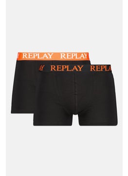 Men 2 Pack Brand Logo Trunk, Black