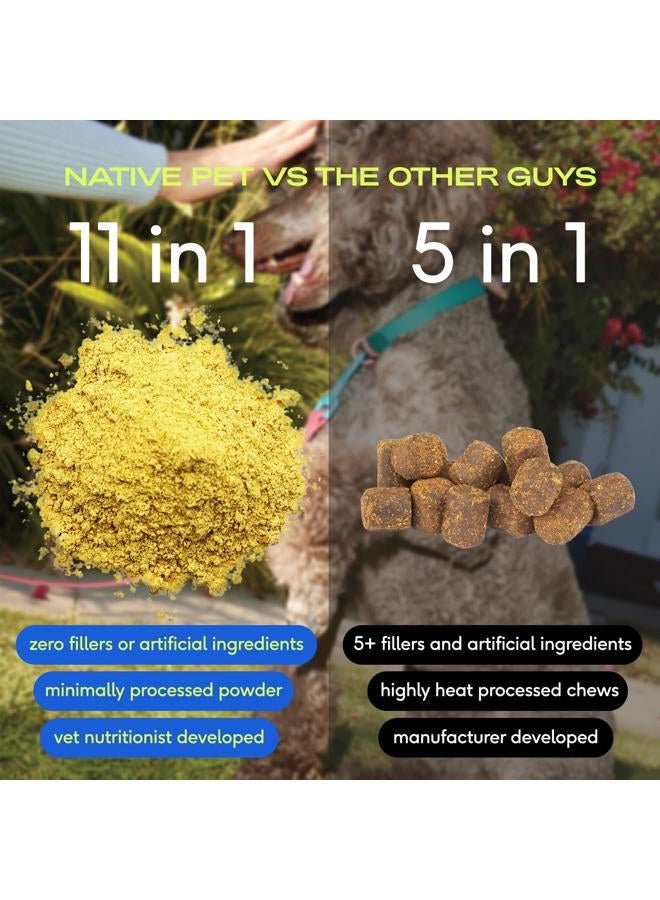 native pet Dog Vitamins & Supplements - 11-in-1 Multivitamin Powder for Dogs Food Topper - Collagen, Glucosamine, Probiotics, Omega & More- Supports Healthy Gut, Mobility & Overall Health -30 Scoops - Image 5