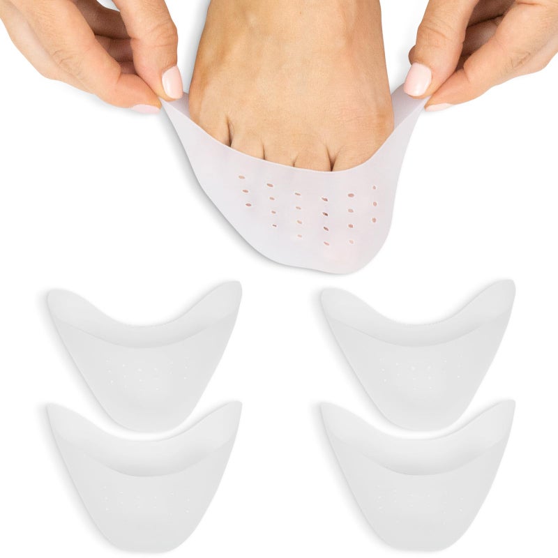 ViveSole Toe Protectors for Women Men 4 Pcs Silicone Sleeve Covers for Feet Foot Gel Caps for Pain Relief Pressure Sores for Shoes Work Boots Blister Protection Breathable Cushion Guards - Image 1