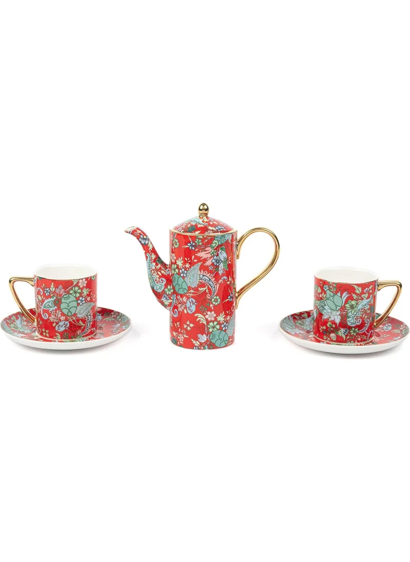 Mikasa Moor Garden Red 2-Piece Coffee Set and Teapot 200 cc