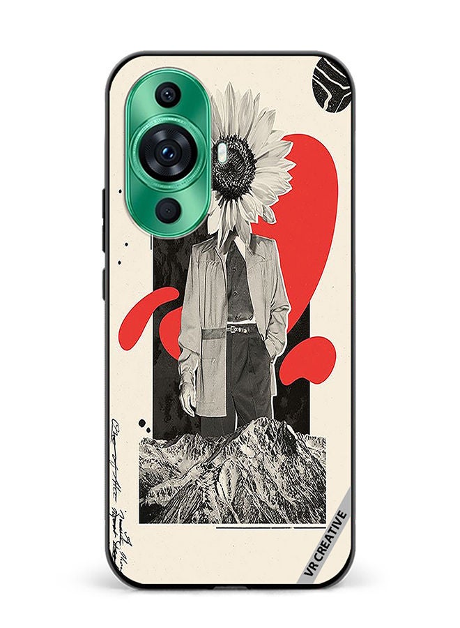 VR CREATIVE Protective Case Cover For Huawei nova 11 Ultra Flower Face Of A Man Design Multicolour - Image 1
