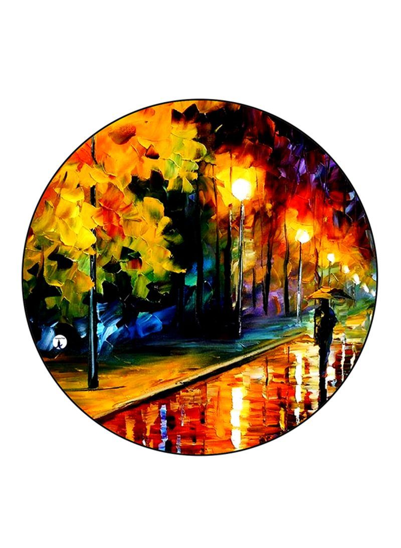 RKN Painting Printed Round Pin Badge Multicolour - Image 1