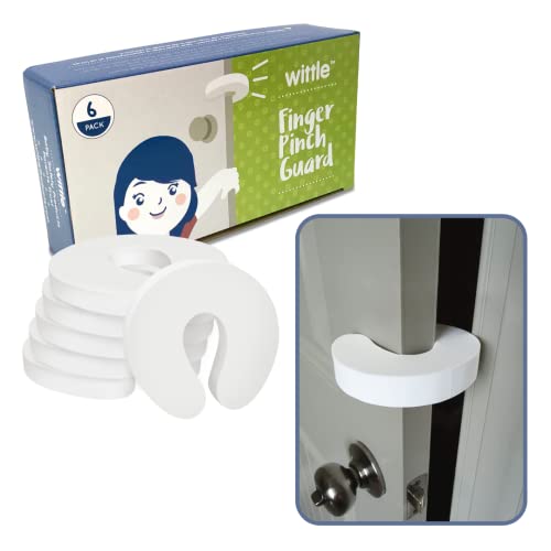 Wittle Door Pinch Guard - 6pk. Baby Proof Door Stopper with Soft & Durable Foam - Keeps Doors from Slamming, Prevents Finger Pinch Injuries, and Child or Pet from Getting Locked in Room - Image 1