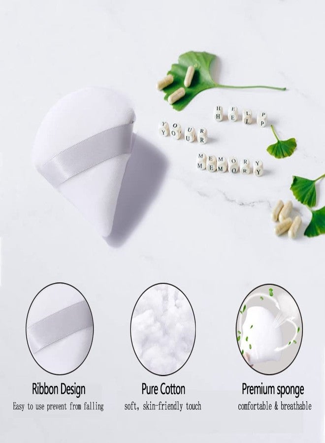 COSLUXE Makeup Sponge Set, 4 Pcs Triangle Powder Puff and 2 pcs Beauty Blender Multi-colored, Make Up Sponges for Face,Velour Powder Puff for Loose Powder Mineral Powder Foundation Makeup Tools - Image 3