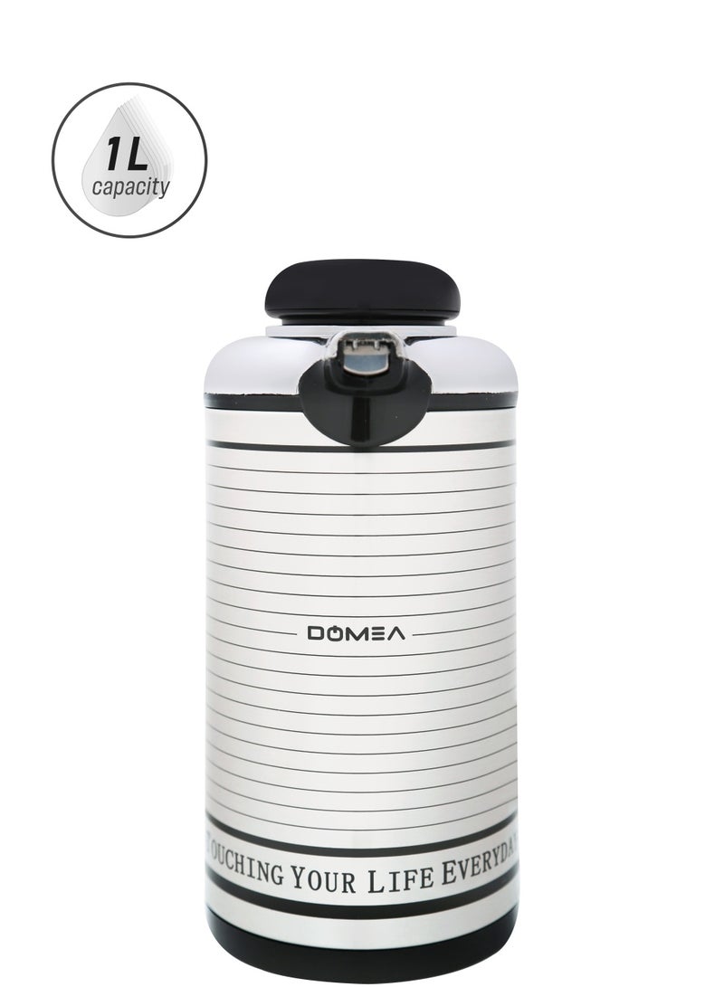 DOMEA Stainless Steel Vacuum Flask, Heat Insulated Thermos for Keeping Hot & Cold For Long Hours, Leak Proof, For Tea, Coffee & Water Serving | For Indoor, Camping, Parties & Functions - Image 1