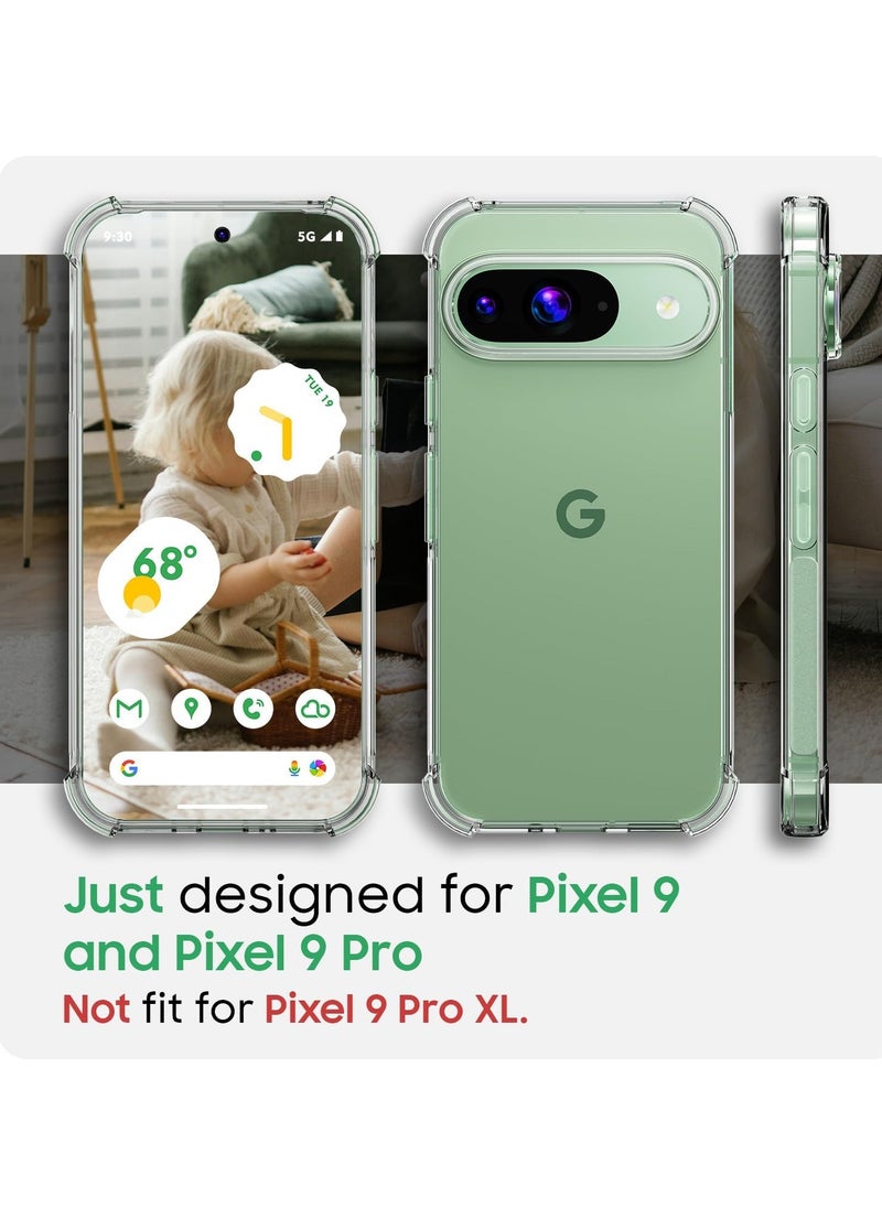 Case for Google Pixel 9, Ultra [Slim Thin] Flexible Scratch Resistant Clear TPU Gel Rubber Soft Silicone Protective Case Cover for Google Pixel 9 / Pixel 9 Pro (Clear)  - Image 2