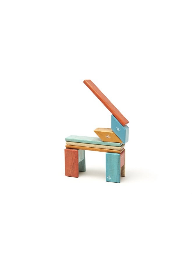 Tegu 14 Piece Tegu Magnetic Wooden Block Set, Sunset - Image 4