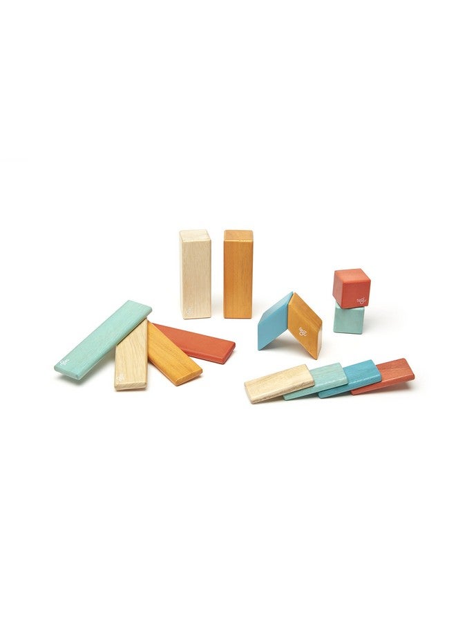 Tegu 14 Piece Tegu Magnetic Wooden Block Set, Sunset - Image 2