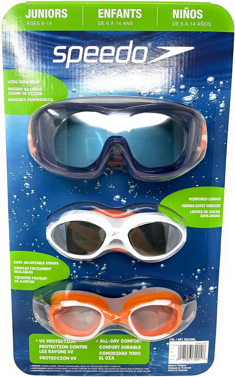 Speedo Junior Swim Goggles 3Pack MultiColor  Shape  Variety Pack - Image 2