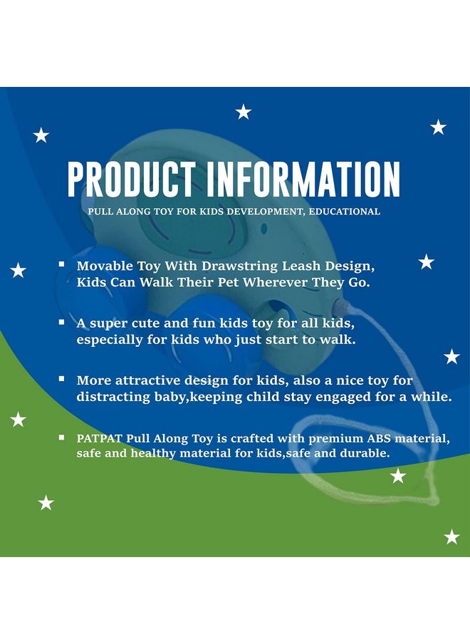 Toodles - Toodles Learnings Pull Along Toy with String The Ultimate Toy for Promoting Walking, Hand-Eye Coordination, and Gross Motor Skill Development - Image 1