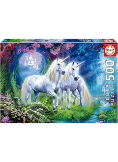 EDUCA 500 Piece Unicorns In The Forest Jigsaw Puzzle. From 11 Years Old 17648  - Image 1