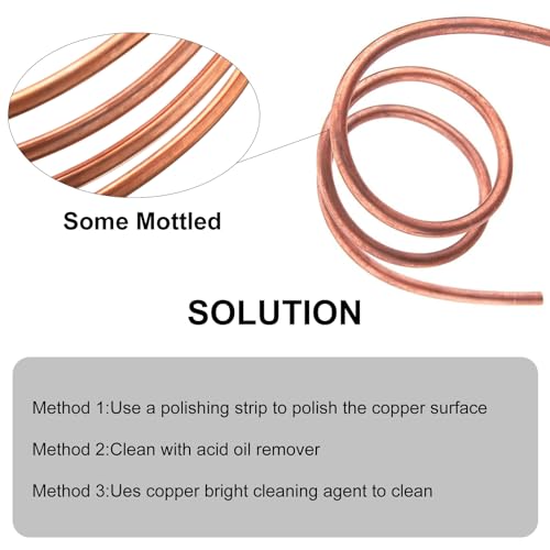 Yaocom أنبوب نحاسي ياوكوم 1/2" OD x 7/16" ID x 10 قدم أنبوب نحاسي للتبريد T2 أنبوب نحاسي لولبي ناعم لأنظمة التكييف، مشاريع DIY، ثلاجات، صناعة - Image 5