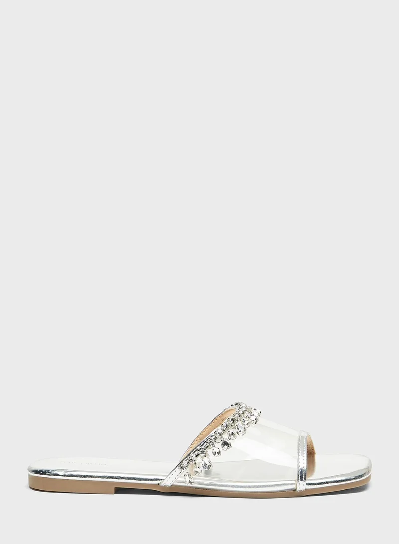 shoexpress One Strap Flat Sandals