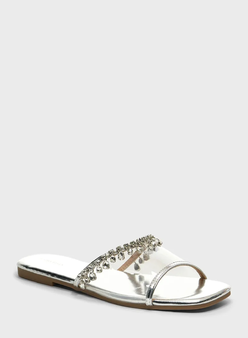 shoexpress One Strap Flat Sandals
