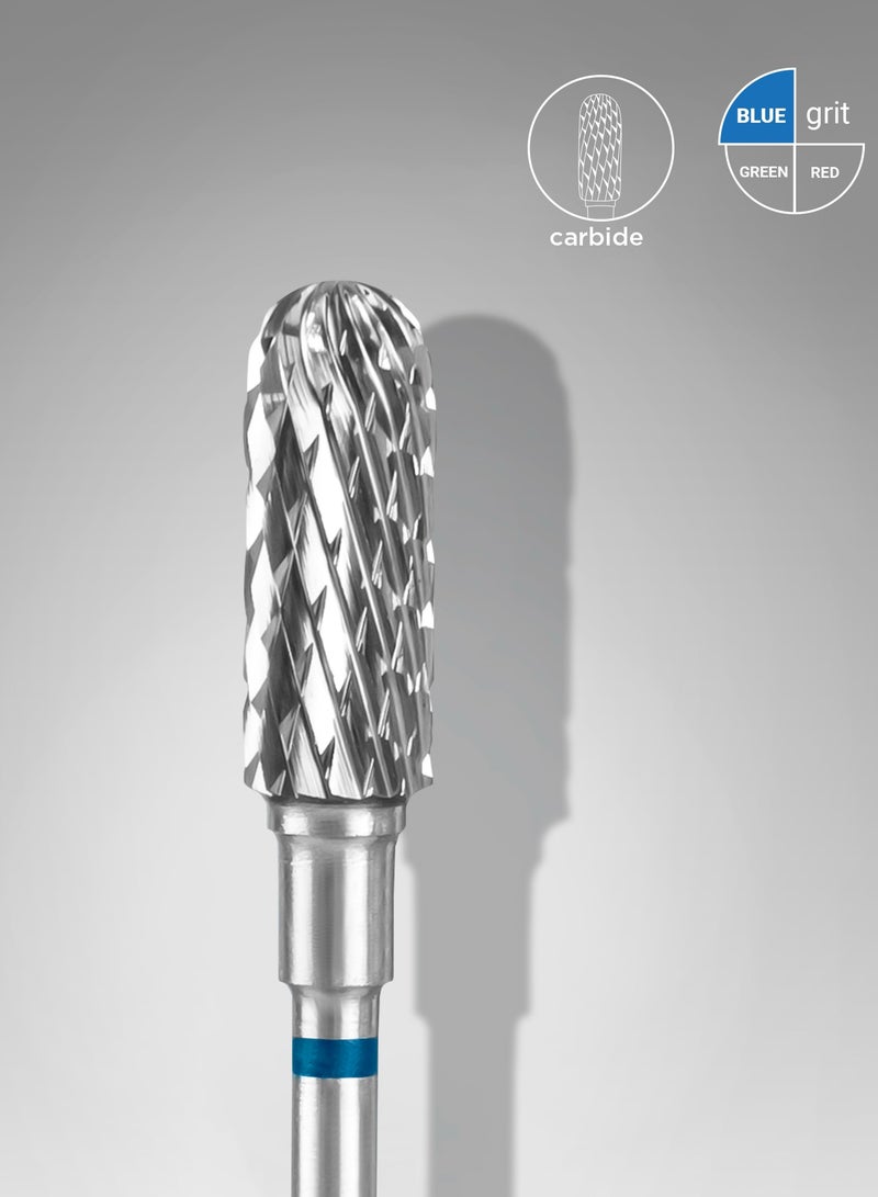 STALEKS PRO Carbide nail drill bit rounded cylinder blue EXPERT head diameter 5 mm / working part 13 mm - Image 1