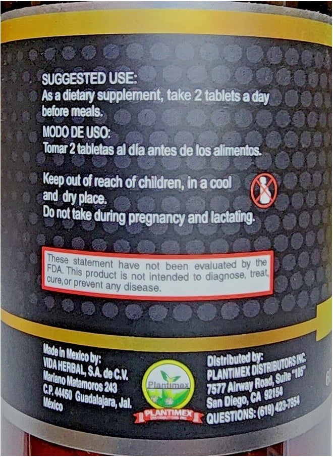 Plantimex - Magnesium Potassium Citrate Nutricost Potassium (400mg) Magnesium (400 mg) Citrates, 60Capsules -PLANTIMEX Dietary Supplement 60 Tablets. (800 mg) - Image 1
