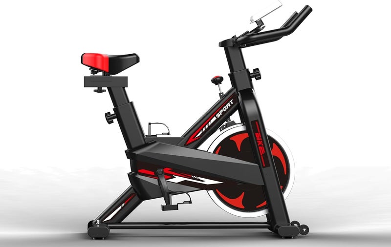 هيلث كارير دراجة تمارين هوائية من نوع Health Carrier Spin Air Bike للاستخدام في الصالة الرياضية المنزلية، عجلة طيران قوية، سعة تحمل تصل إلى 150 كجم - Image 2