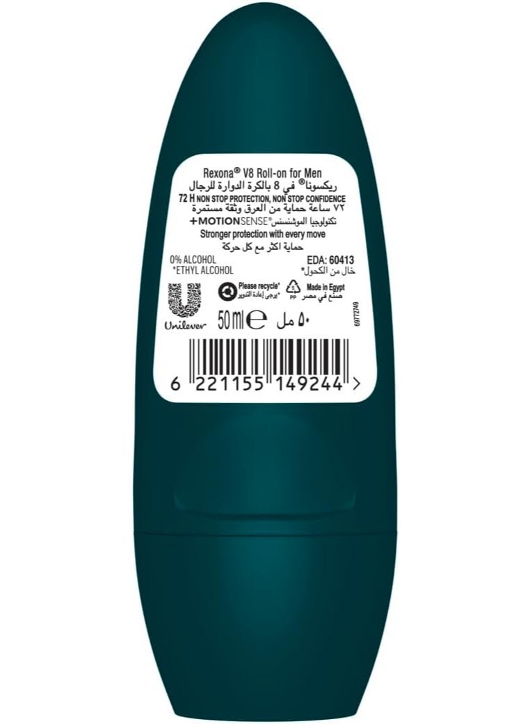 ريكسونا مزيل العرق للرجال V8 حماية متقدمة 72 ساعة  50 مل - Image 4