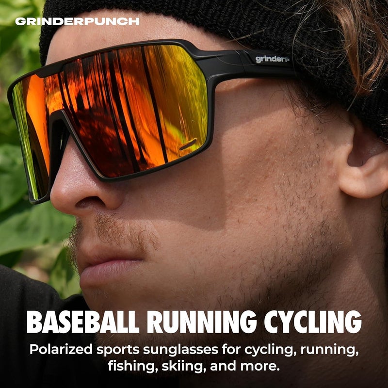 grinderPUNCH Simple practical structure XL Baseball, Pickleball, Running, Hiking & Cycling Polarized Sport Sunglasses for Men & Women with UV Protection Ready varied options - Image 3
