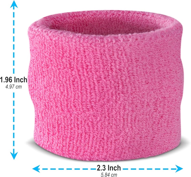 Suddora Kids Wrist Sweatbands - Athletic Cotton Terry Cloth Sports Wristbands for Kids (Pair) - Image 3