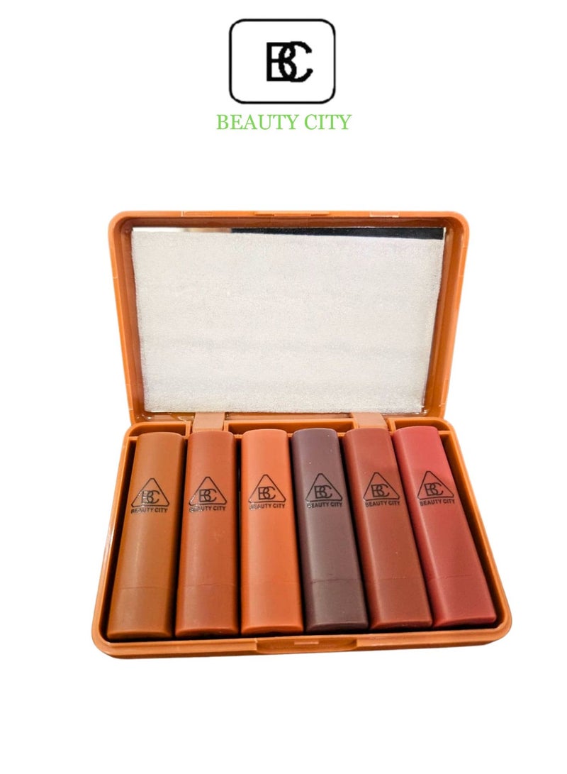 Beauty City 6 Piece Matte Lipstick Set Multicolor  - Image 4