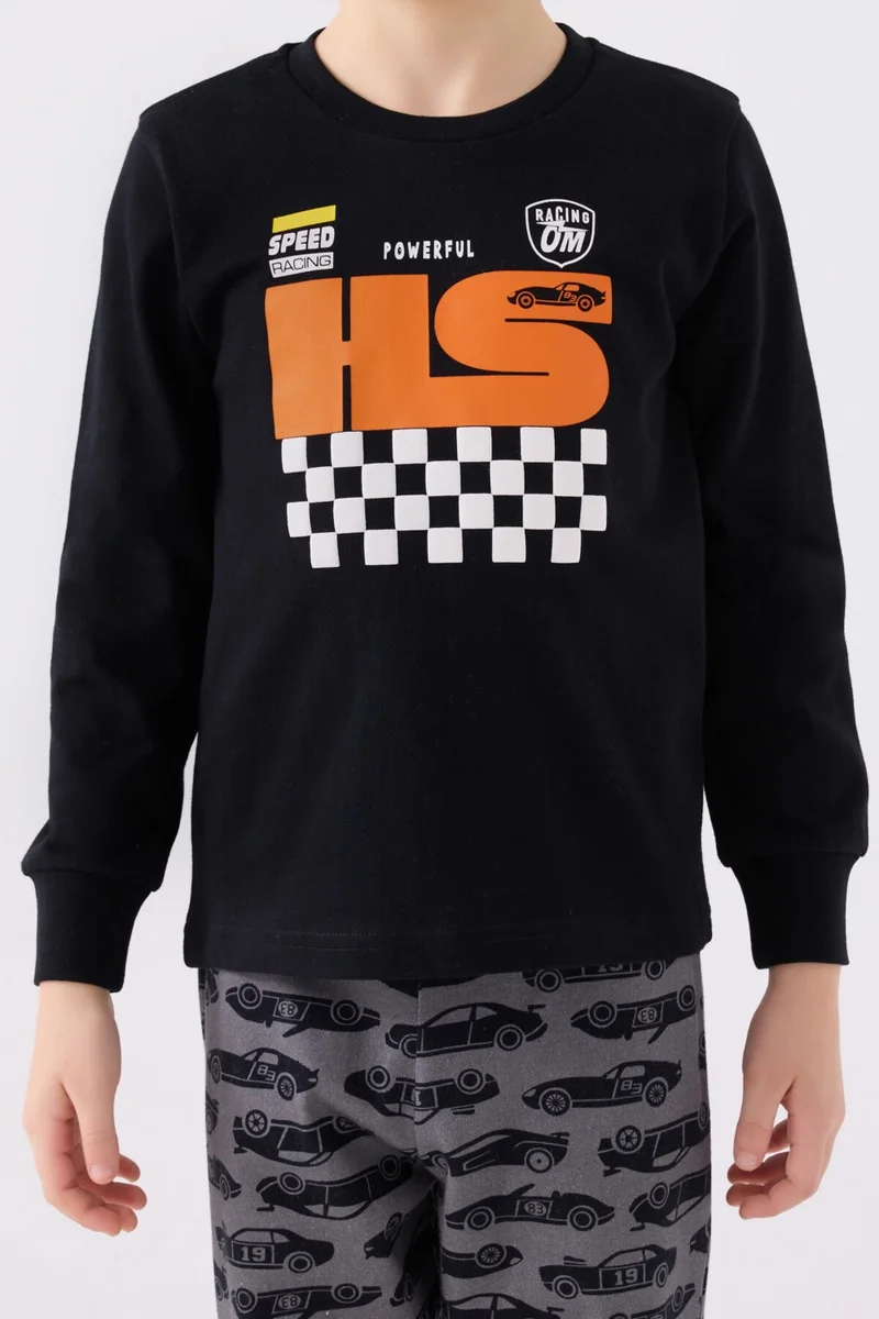 RolyPoly Boy Long Sleeve Pajama Set RP3439 Black