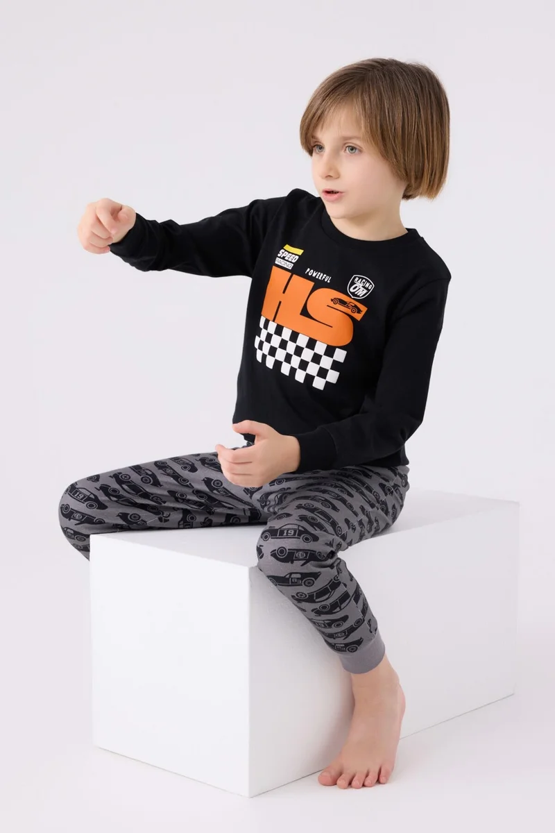 RolyPoly Boy Long Sleeve Pajama Set RP3439 Black