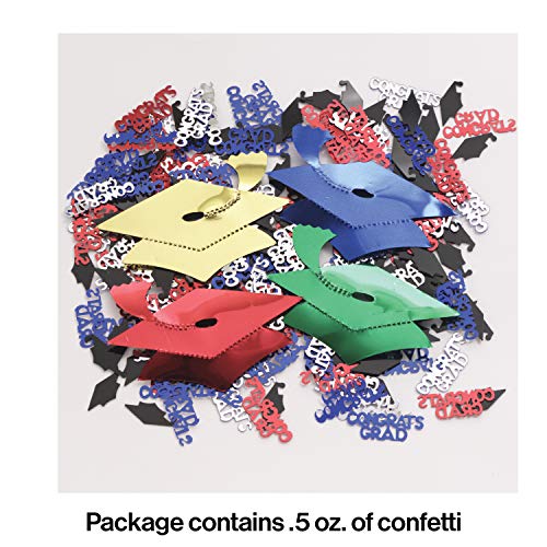 Creative Converting Graduation Caps Confetti, One Size, Multicolored - Image 2