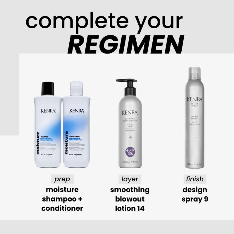 Kenra لوشن كينرا لتنعيم الشعر 14 | رذاذ تنعيم فائق النعومة | حتى 4 أيام بدون تجاعيد | يعزز نعومة وسهولة التحكم في تسريحة الشعر | حماية حرارية | للشعر المتوسط إلى الخشن | 10.1 أونصة سائلة - Image 5