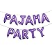 RUIANSI 16 inch Pajama Party Balloons Banner Girls Sleepover Birthday Party Decoration Slumber Parites Banner Colorful Balloons Backdrop PAJAMA PARTY Purple - Image 3