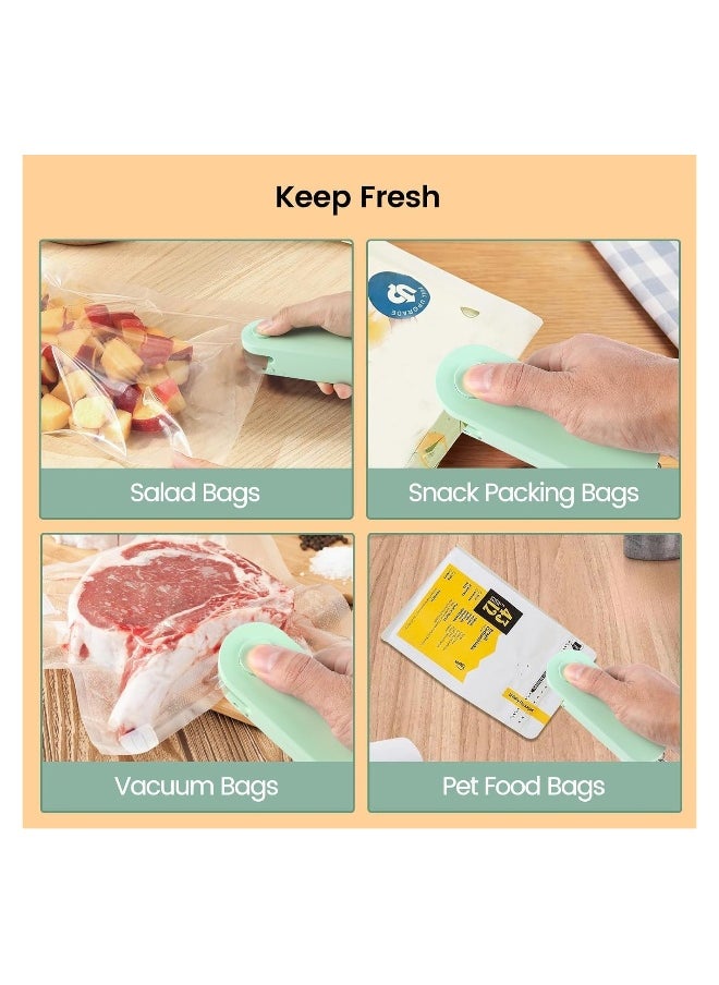 Generic Mini Bag Sealer,2 in 1 Heat Sealer with Cutter for Snacks, Rechargeable Handheld Plastic Bag Resealer, 2 Gear Adjustment Portable Magnetic Mini Bag Sealer, Sellador de Bolsas Plasticas  - Image 4