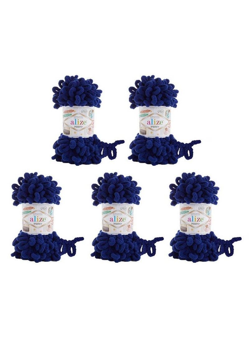 ALIZE 5 Pcs Alize Puffy 360 Micropolyester Hand Knitting Yarn For Blanket
