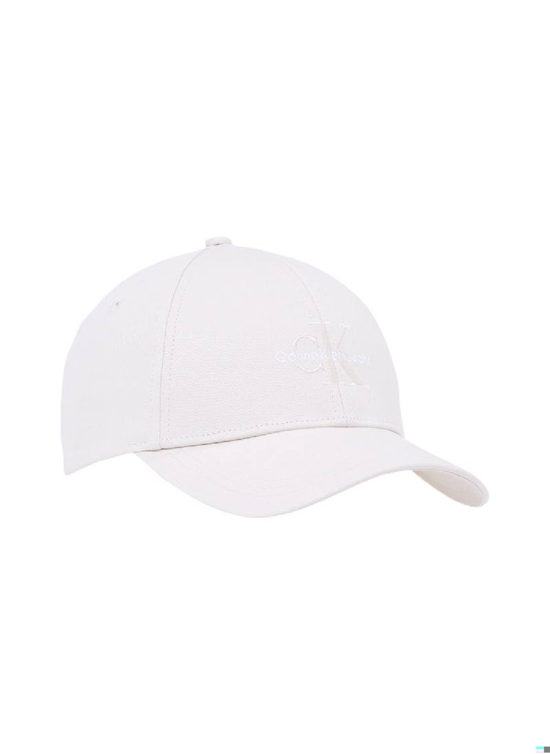 Calvin Klein Jeans Men's Monogram Logo Embroidered Cap - Cotton, White  - Image 2