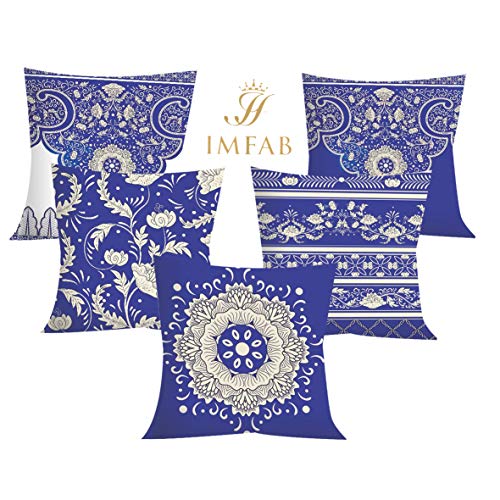 IM FAB Canvas Cotton Digital Printed Cushion Covers - 16X16 inches (Set of 5 pcs) - Image 2