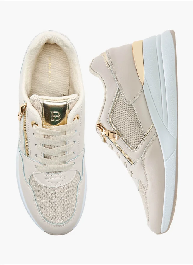Flora Bella By Shoexpress Panelled Lace-Up Sneakers